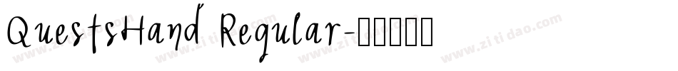 QuestsHand Regular字体转换